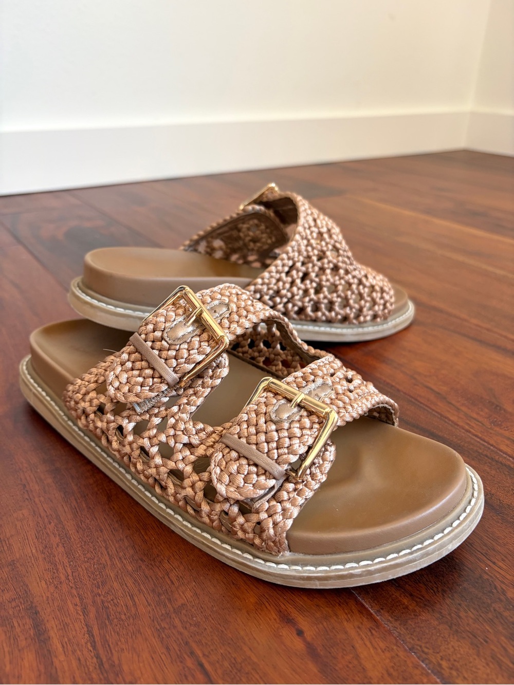 Universal Thread | Women’s | Kylie Woven Double-Buckle Slide Sandals | 8.5